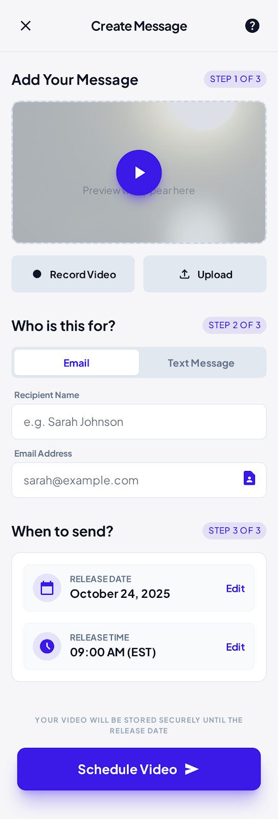 Video Message Creator